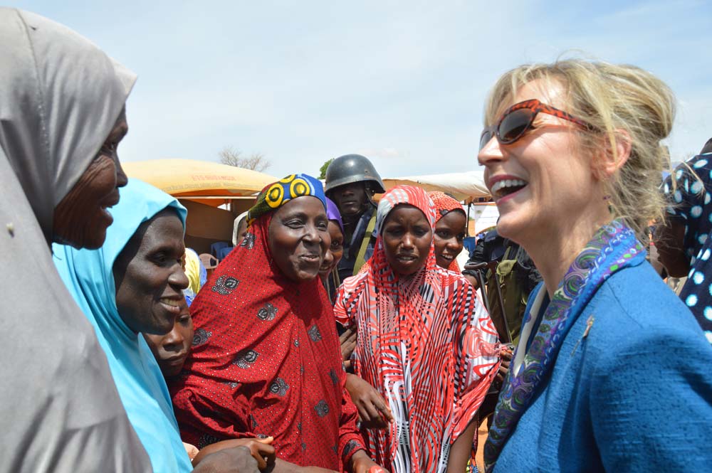Jeanne Hauch avec les communautés de Margou