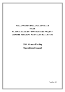 CRA Niger Grant Facility – Operations Manual 1.30.2019 (2)